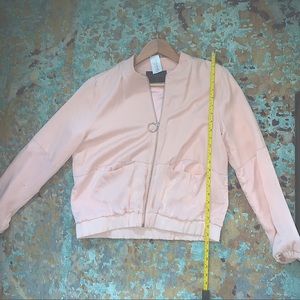 Ethereal Baby Pink Light Weight Bomber Jacket